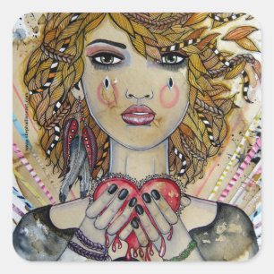 Stückchen Quadratischer Aufkleber