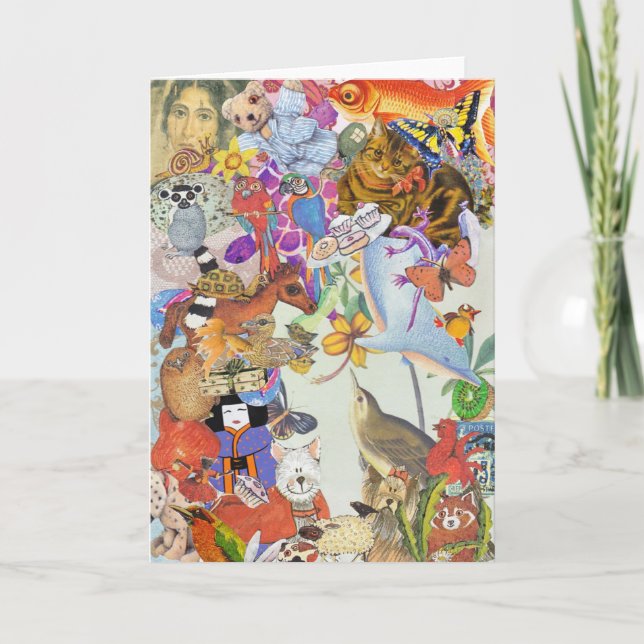 Stückchen u. Grußkarte der Bob-Collage 2 Karte (Vorderseite)