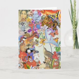 Stückchen u. Grußkarte der Bob-Collage 2 Karte