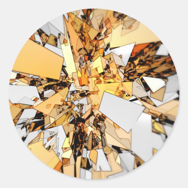 Stücke Gold Runder Aufkleber (Vorderseite)