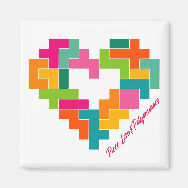 Stücke, Liebe und Polyominie-Magnet Magnet (Vorne)
