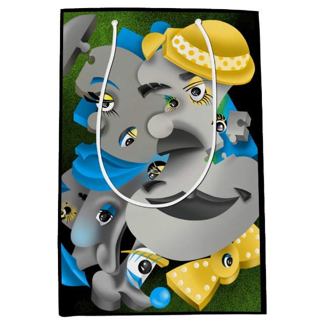 Stücke und Stücke - Geschenktasche für Surreal-Puz Mittlere Geschenktüte (Vorderseite)
