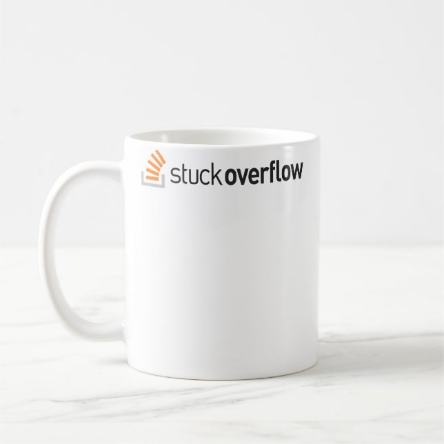 Stuckoverflow Präzises Logo Kaffeetasse (Links)