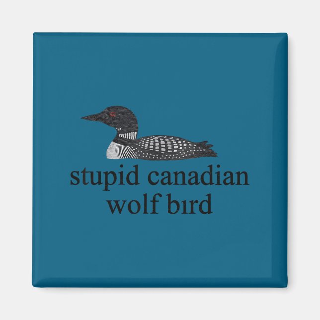 Stud Canadian Wolf Bird Lgbt Hockey  Magnet (Vorne)