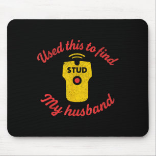 Stud Finder Grafik für Frauen Funny Mann Retro Mousepad