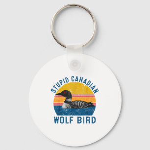 Stud kanadischer Wolf lustiger Loon-Vogel Humor Zi Schlüsselanhänger