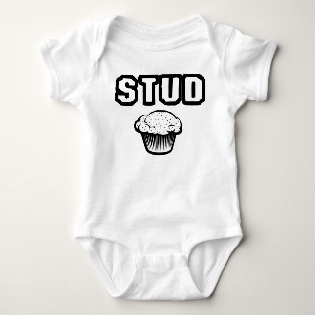 Stud Muffin Baby Strampler (Vorderseite)