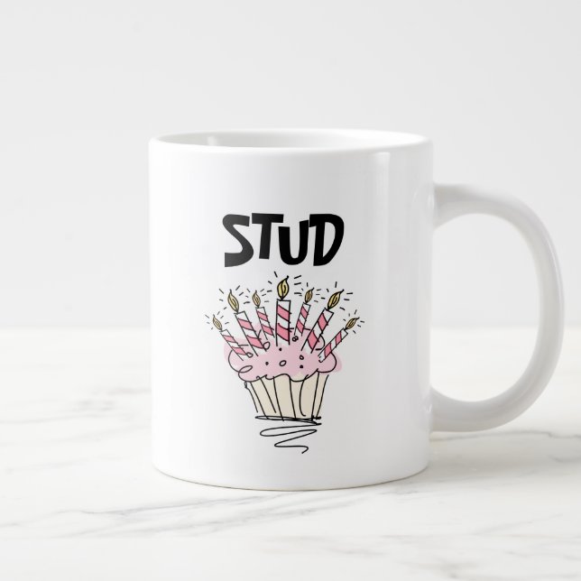 Stud Muffin Geburtstagsgeschenk Jumbo-Tasse (Rechts)
