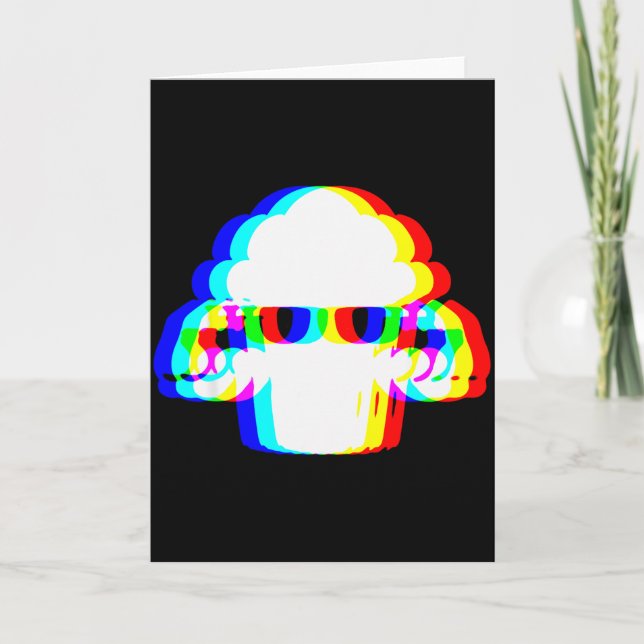 Stud Muffin Lustiger Muffin Vaporwave Edm Cyber Gl Karte (Vorderseite)