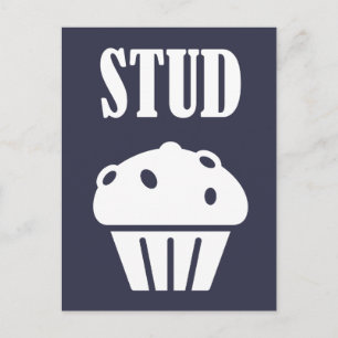 STUD Muffin Manly Tough Typ Funny Gift Schönes Aus Postkarte