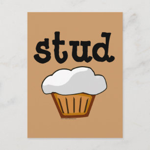 Stud Muffin, Niedlicher Funny Baked Good Postkarte