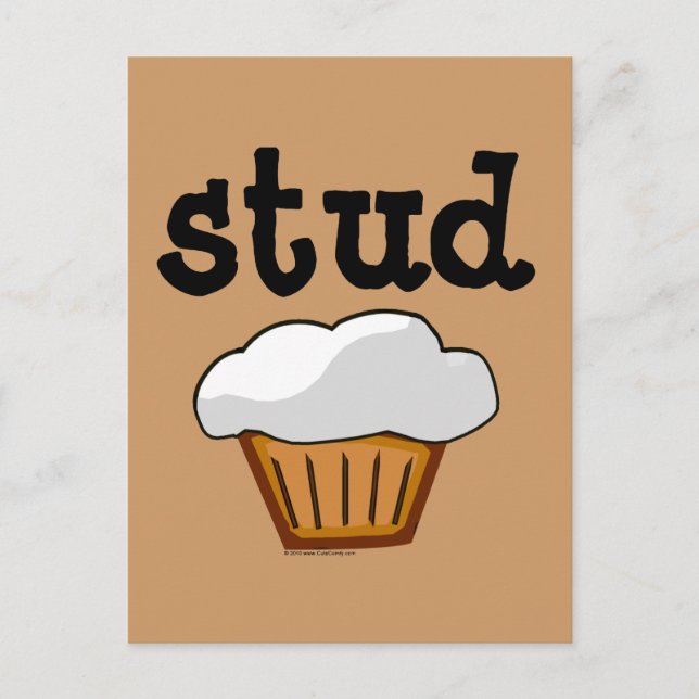 Stud Muffin, Niedlicher Funny Baked Good Postkarte (Vorderseite)
