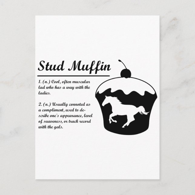 Stud Muffin Postkarte (Vorderseite)