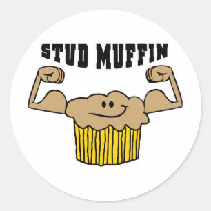 Stud Muffin Runder Aufkleber
