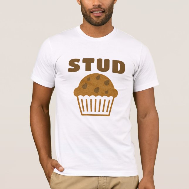 Stud Muffin T-Shirt, Muffin Graphic Funny Shirt De (Vorderseite)