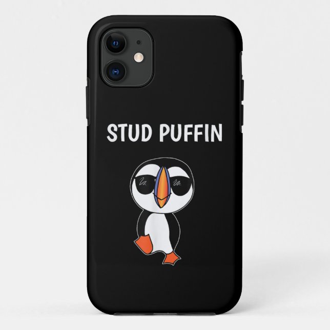 Stud Puffin Funny Bird Case-Mate iPhone Hülle (Rückseite)