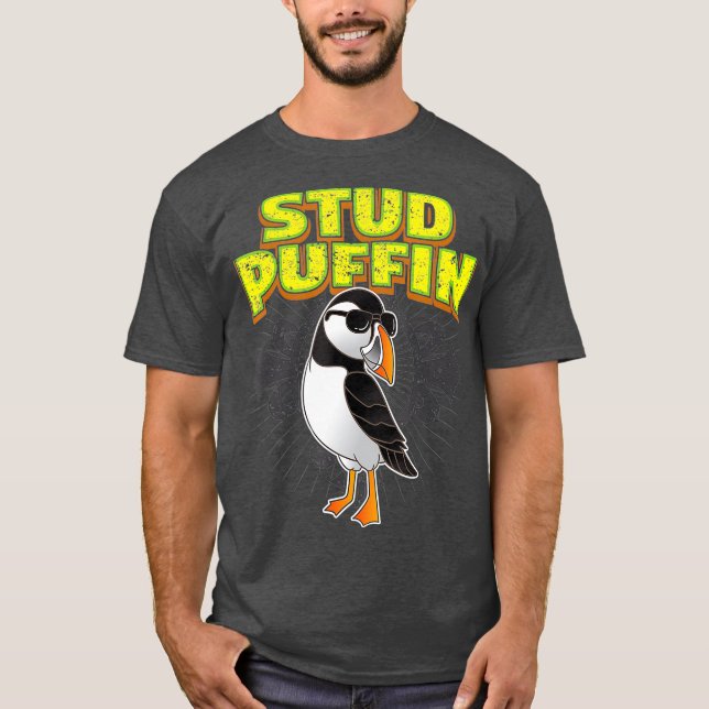 Stud Puffin Funny Seabird Stud Muffin Bird T-Shirt (Vorderseite)