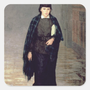 Student, 1883 quadratischer aufkleber