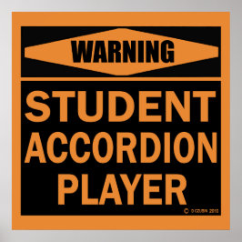 Student Accordion Player Poster