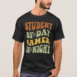 Student am Tag Gamer bei Nacht, Absolvent Gaming T-Shirt