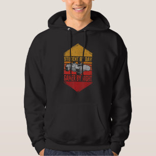 Student am Tag, Gamer bei Nacht Meme für Gamer Lus Hoodie