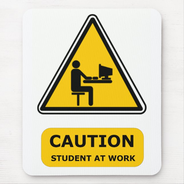 Student an Arbeit mousemat Mousepad (Vorne)