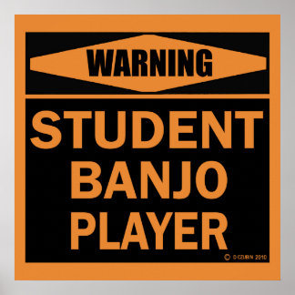 Student Banjo Player Poster