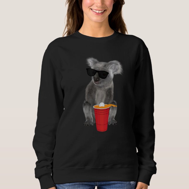 Student College Beer Pong Red Cup Party Pun Beer Sweatshirt (Vorderseite)