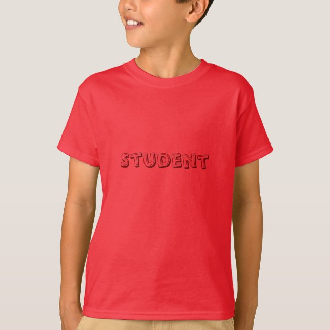 Student Custom Text Kids Red T Shirts Boys T - Shi (Vorderseite)