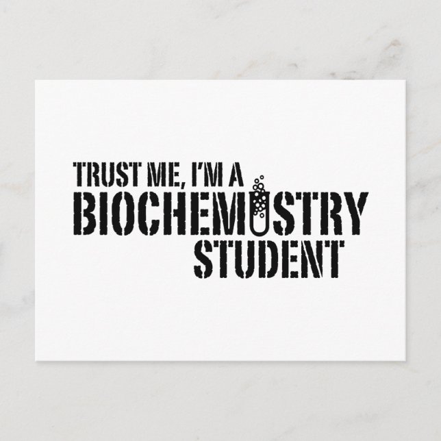 Student der Biochemie Postkarte (Vorderseite)