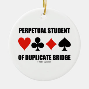 Student der Duplikatbrücke (Card Anzug) Keramik Ornament