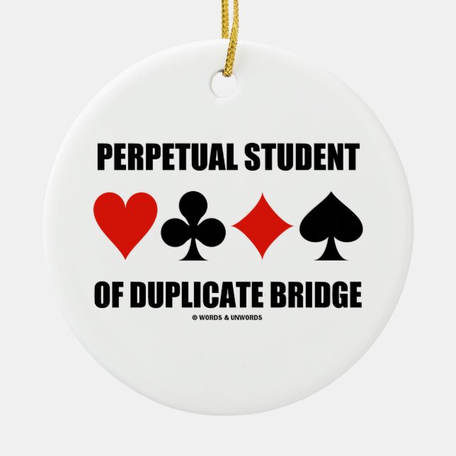 Student der Duplikatbrücke (Card Anzug) Keramik Ornament (Vorne)