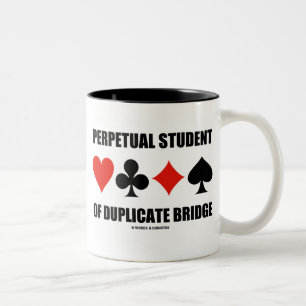 Student der Duplikatbrücke (Card Anzug) Zweifarbige Tasse