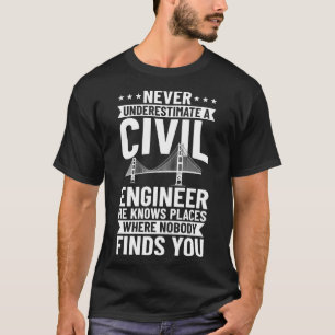 Student der Engineering-Abteilung für zivile Brück T-Shirt