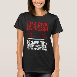 Student der Engineering-Abteilung für zivile Brück T-Shirt