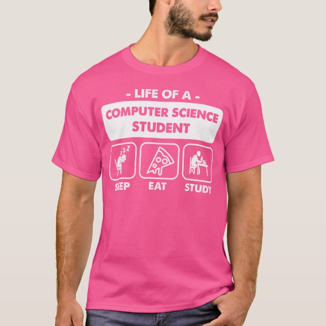 Student der Informatik Hauptfach Informatik T-Shirt (Vorderseite)