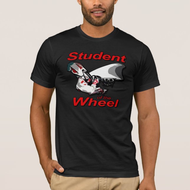 Student des Rades (rote Grafik) T-Shirt (Vorderseite)