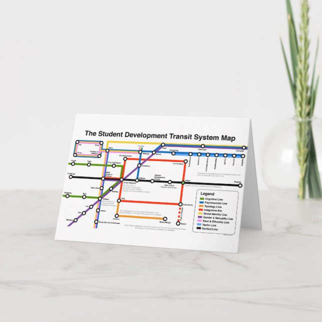 Student Development Transit System Map Card Karte (Vorderseite)