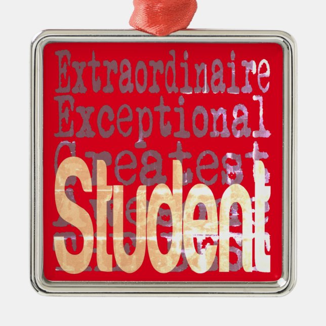Student Extraordinator Ornament Aus Metall (Vorne)