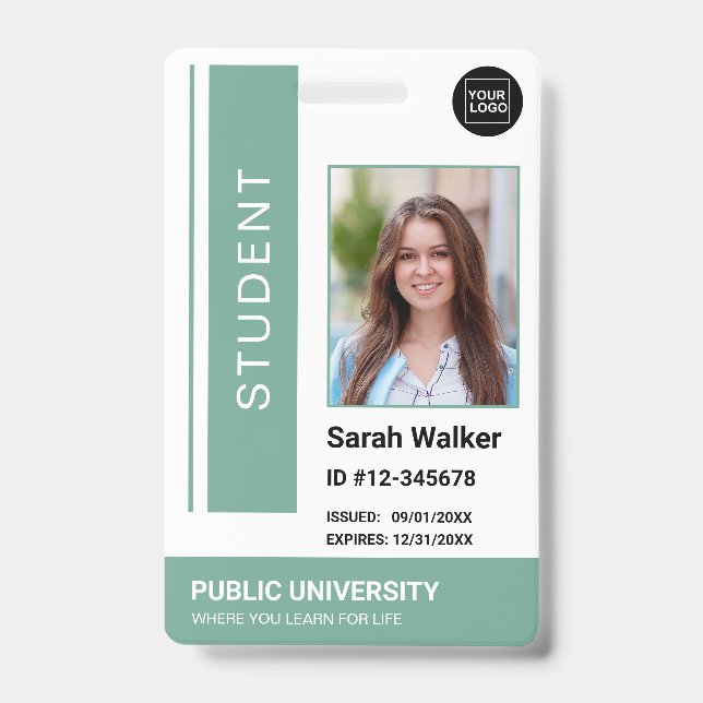 Student Foto Ausweis Universität Minze Abzeichen (Vorderseite)