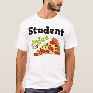 Student getankt durch Pizza T-Shirt