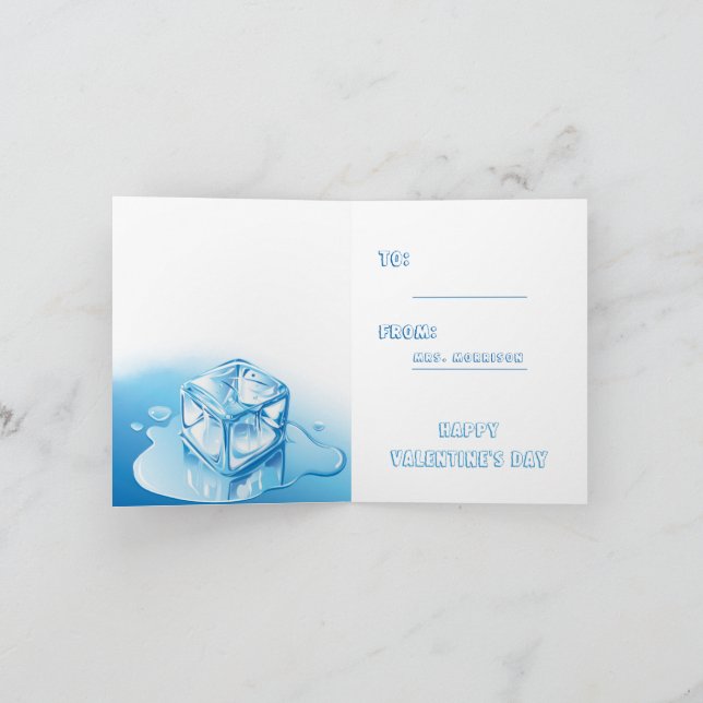 Student Happy Valentines Day from Teacher Dankeskarte (Innenseite)