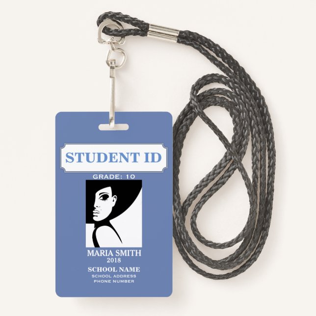 STUDENT-ID AUSWEIS (Vorderseite mit Schlüsselband)