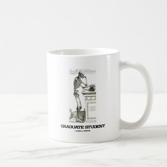 Student im Aufbaustudium (Skelett) Tasse (Rechts)