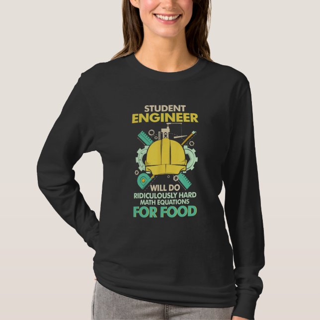 Student-Ingenieur wird unglaublich schwierige math T-Shirt (Vorderseite)