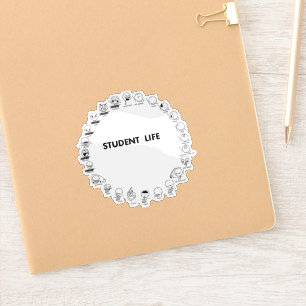Student Life Vinyl-Aufkleber nach Maß Aufkleber