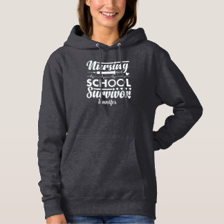 Student Nurse Personalisiert Dark Gray Hoodie