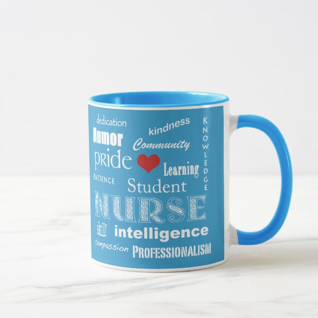 Student Nurse Pride Attributes/Aqua Blue Tasse (Rechts)