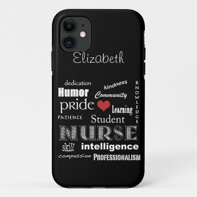 Student Nurse Pride Attributes /Ebony Case-Mate iPhone Hülle (Rückseite)