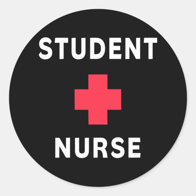 Student Nurse Runder Aufkleber (Vorderseite)